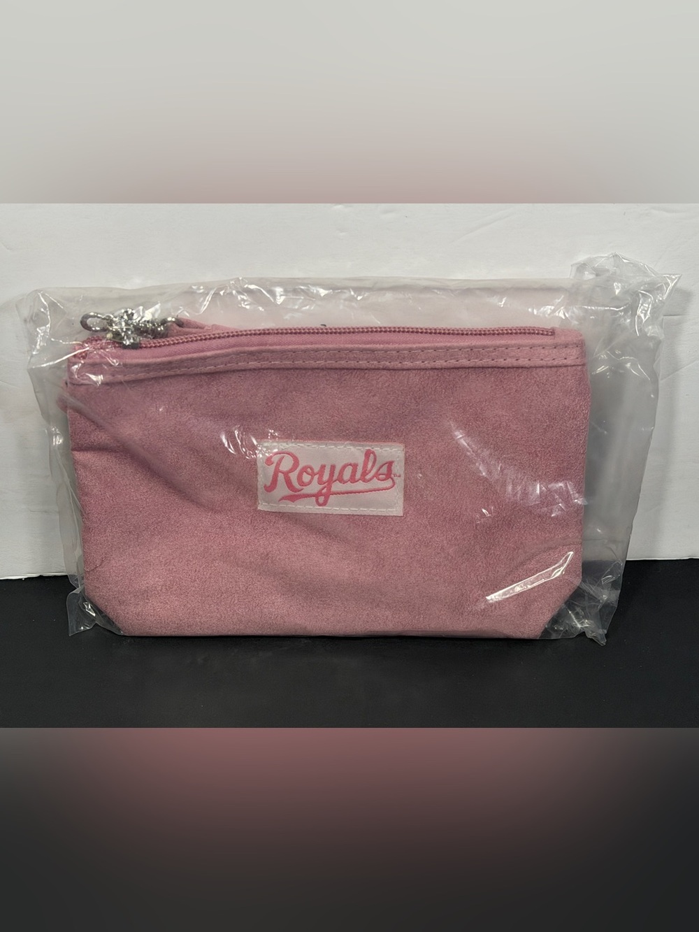 Kansas City Royals Pink Small Purse Wristlet Suede KC Go Red For Women Heart NEW
